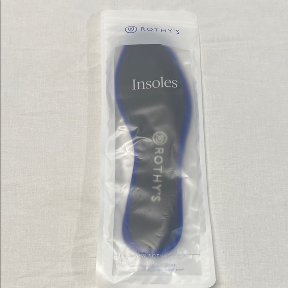 NWT Rothy's The Flat Stylish Black and Blue Insoles Size 9 - Picture 1 of 4